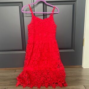 Trixxi Red Lace Strappy Dress